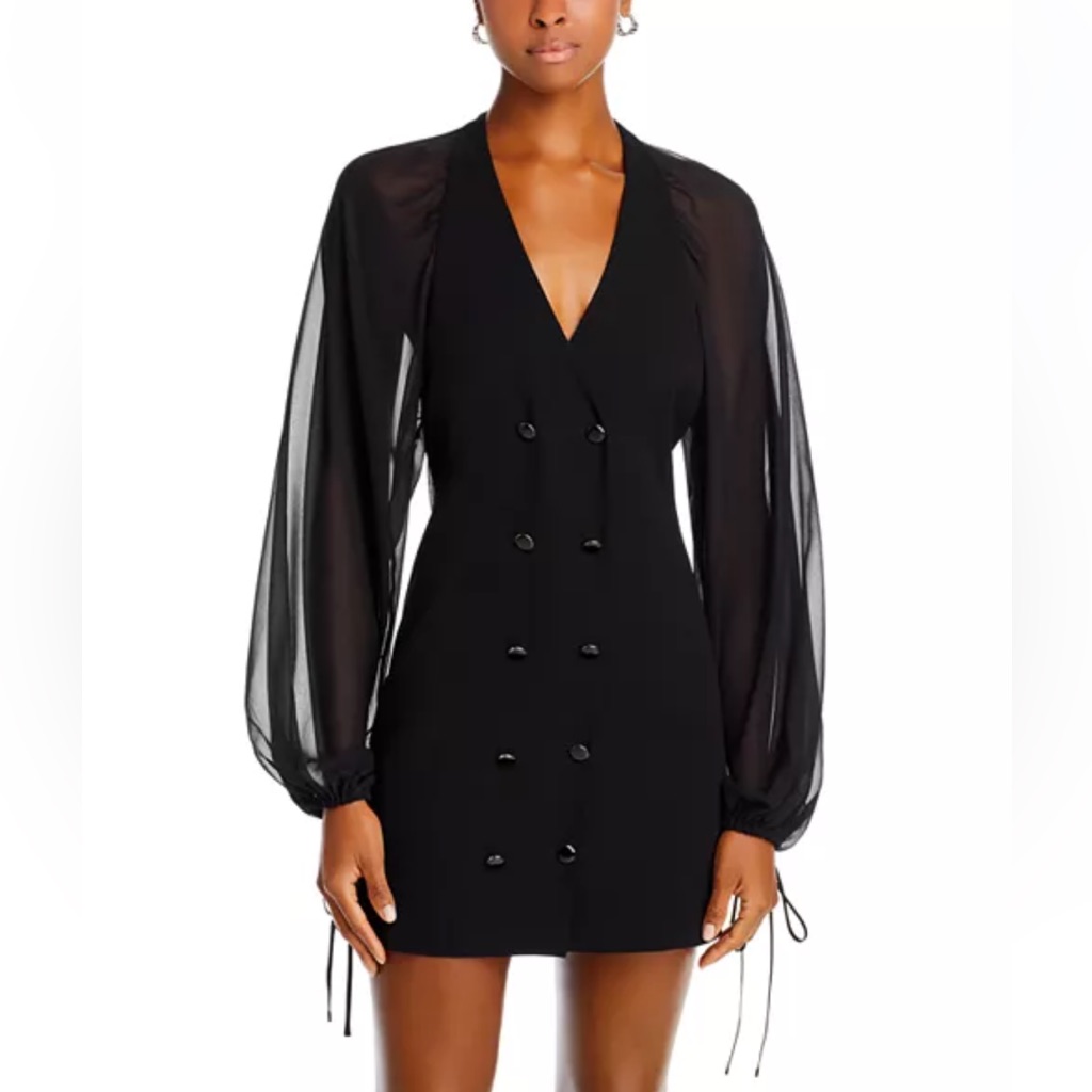 Frame - Sheer Sleeve Blazer Dress